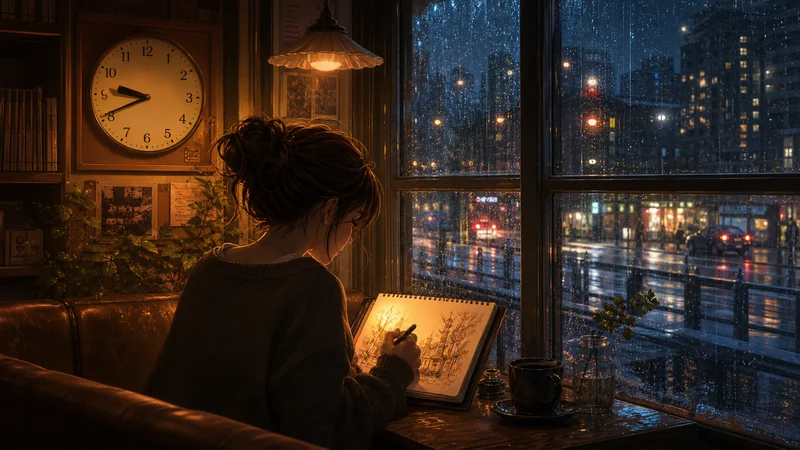 Coffee Shop in the Rain cover